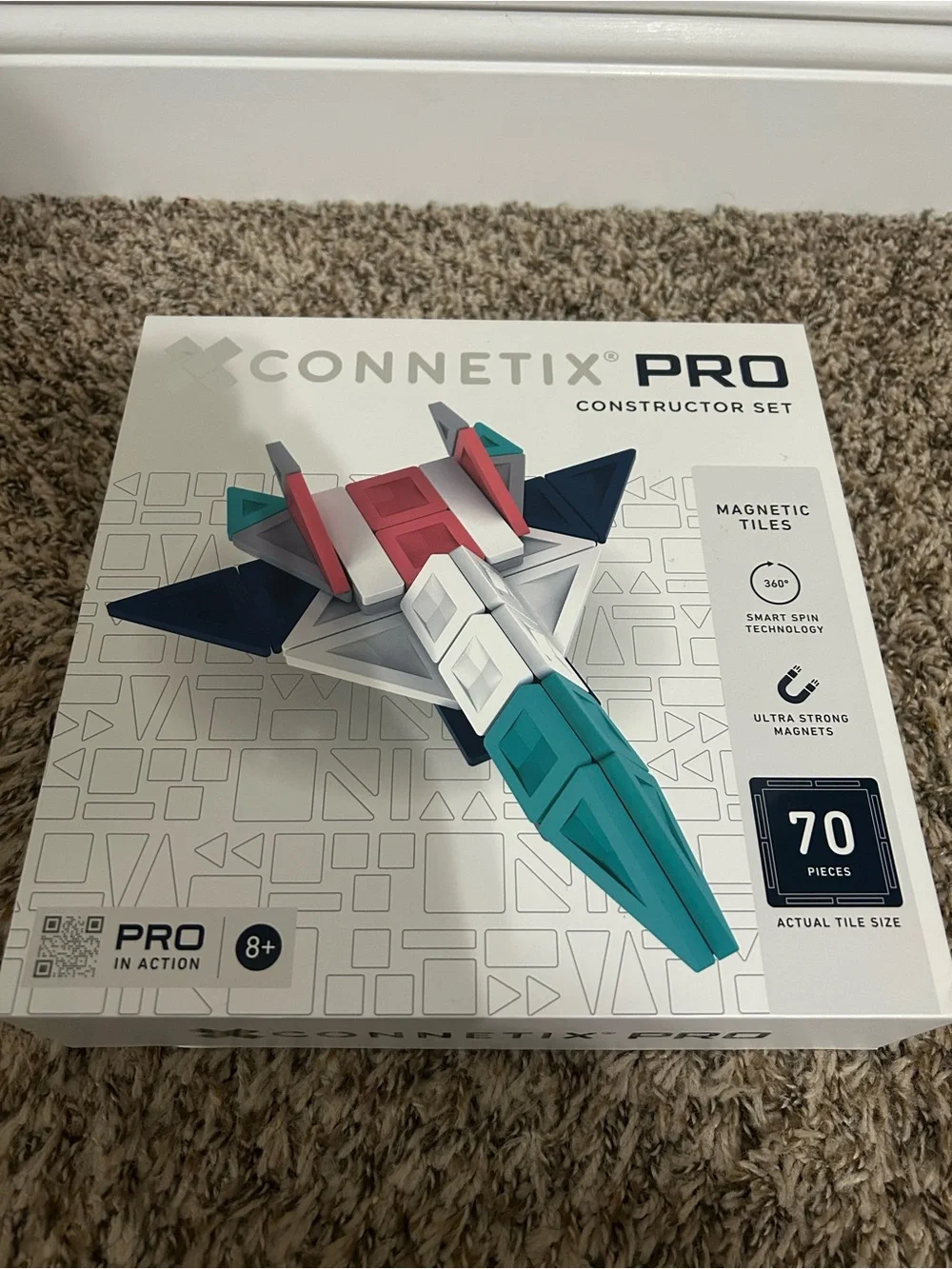 CONNETIX PRO Constructor Set - Teal, Navy, White, Pink - 70 pieces
